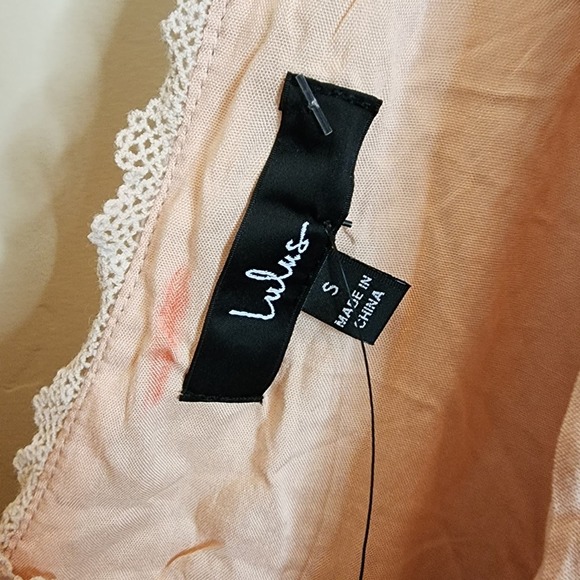 Lulu's blush pink tie strap tiered babydoll dress, small, NWT - Picture 6 of 10